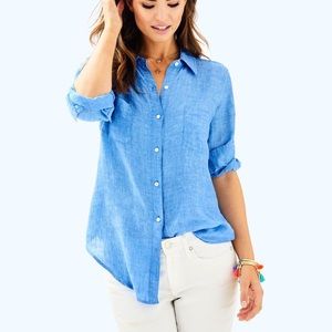 Sea View Button Down Top